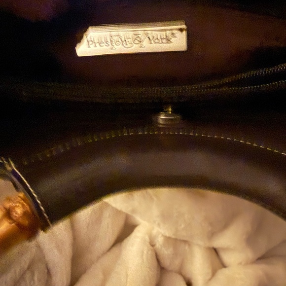 Preston & York Cream Floral Tote with Bamboo Handles - Picture 13 of 15